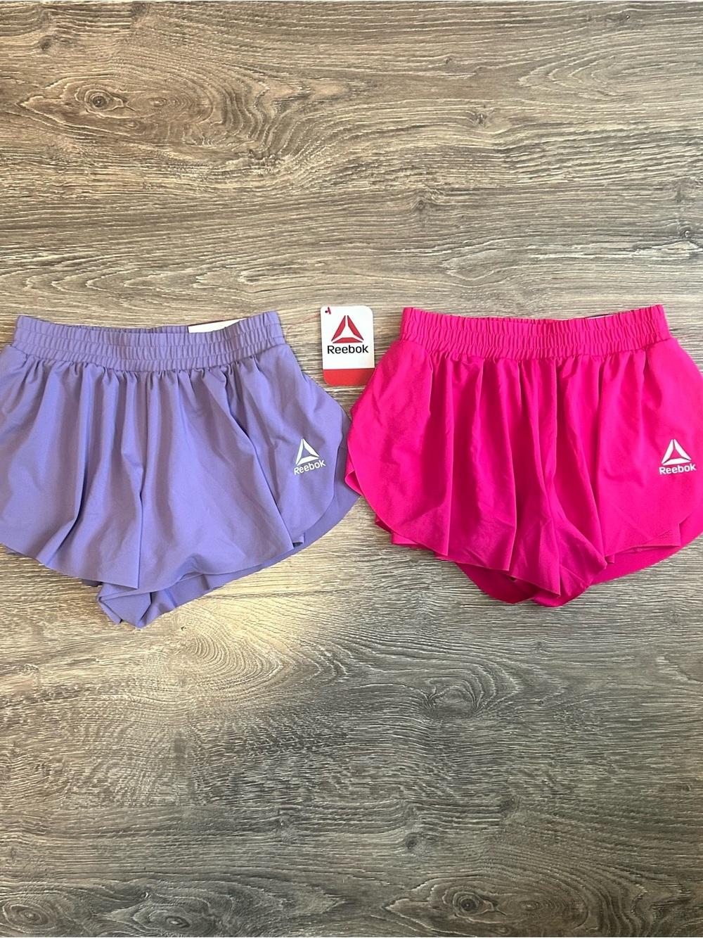 NWT - Reebok Girl’s Athletic Shorts — Purple and Fuchsia Pair - 6X